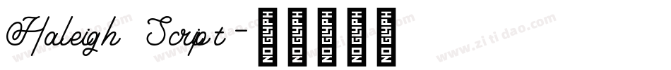 Haleigh Script字体转换
